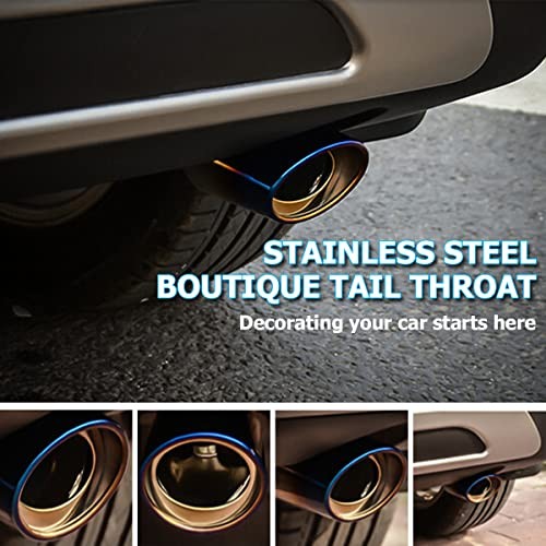 Stainless Steel Car Exhaust Tip, 2.5" to 3.3" Universal Car Silver/A Style gallery