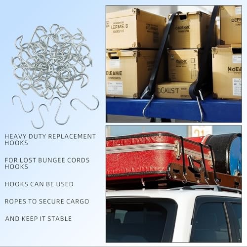 Pcs Bungee Cord S Hooks, Rust Resistant Steel S Hooks - Heavy Duty Metal 50 gallery