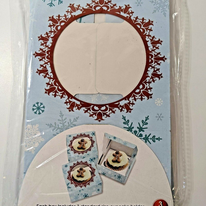 2 Packages of 3, Sweet Bake, Cupcake Boxes, Pastry, Tart, Treat Holder, Box Kits gallery