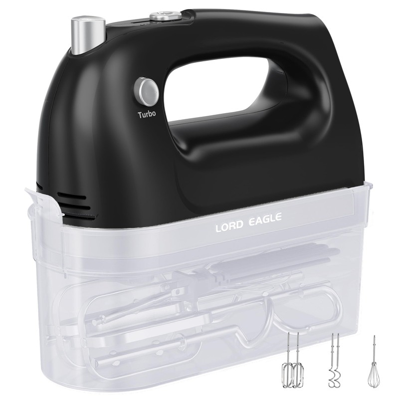 Hand Mixer Handheld 400W, 5-Speed Lightweight Kitchen Mixer with Storage Case…