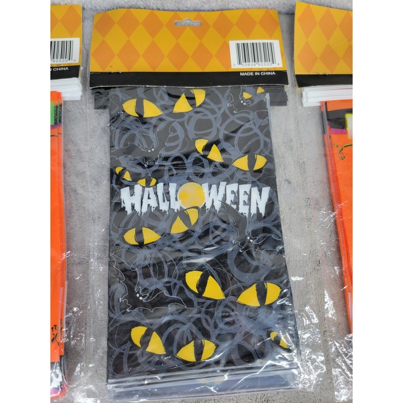 Halloween Bakery Bags Frosted Spooky Eyes Treat Cookie Bags with Wire Closure gallery