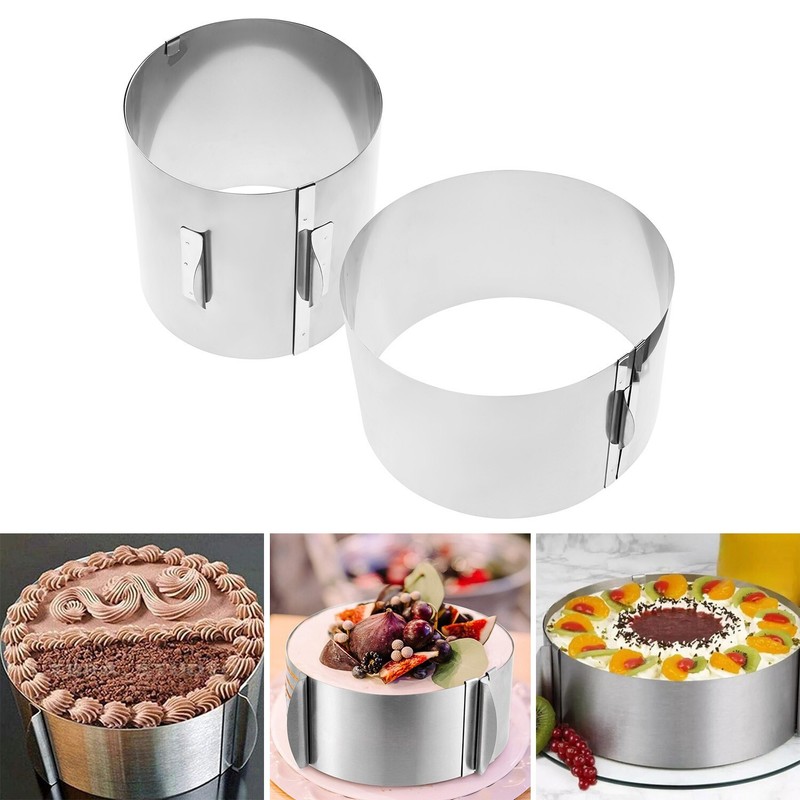 ADJUSTABLE ROUND BAKING AND SALAD MOLD 15-30 CM 5.9-11.8 IN HEIGHT 18 CM 7.1 IN