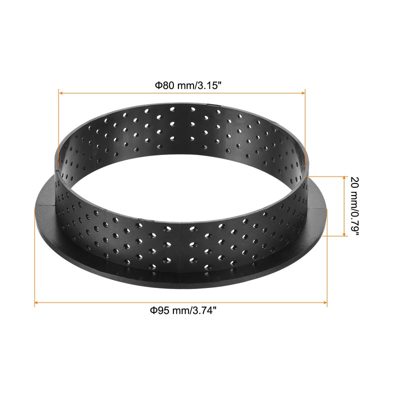 4pcs Cake Mold Rings Round-Shape Mousse Circle Ring Mousse Circle Cutter, Black gallery