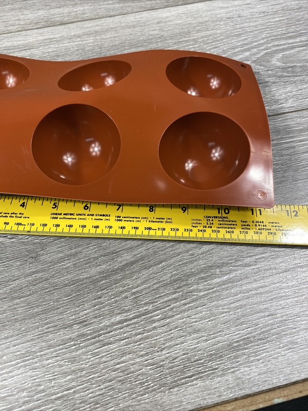 6-Cavity Silicone Cake Mold Hot Chocolate Bomb Mold 2.5In Half Ball Sphere Small gallery