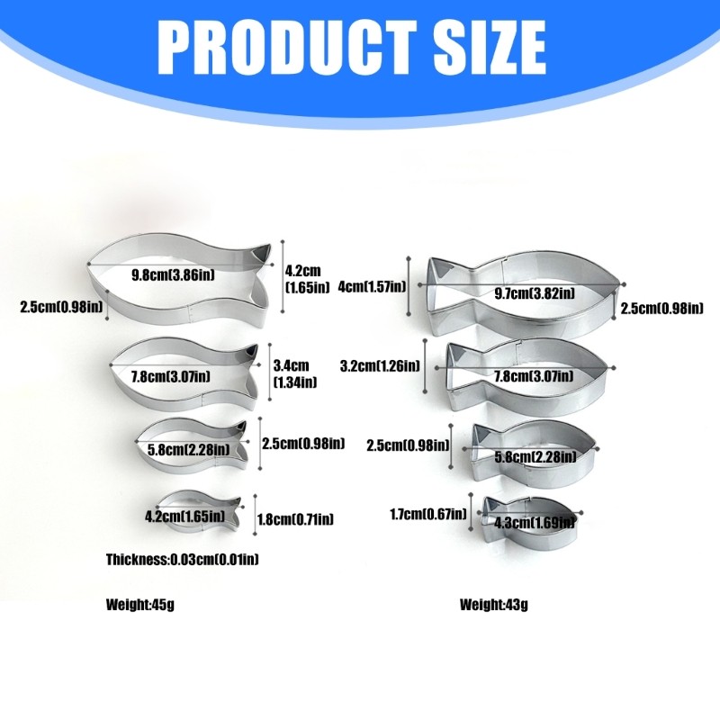 8Pcs Nonrust Metal Sea Animal Cookie Cutters Baking Molds For DIY Treats gallery