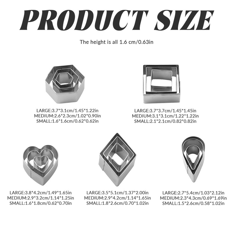 30 Pcs Mini Cookie Cutters Set with Box, Stainless Steel Tiny Cookie Cutters gallery