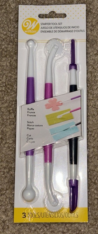Sugarcraft Cake Decorating Tool Set Starter 3 Pieces Wilton New