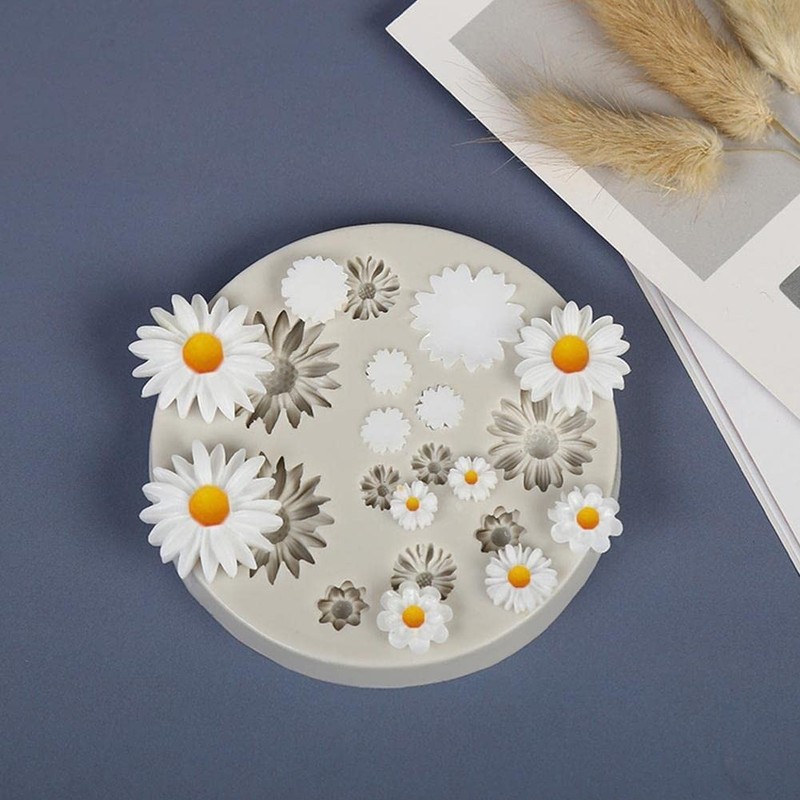 Daisy Silicone Flower Molds Fondant Candy Chocolate Making Moulds Set gallery