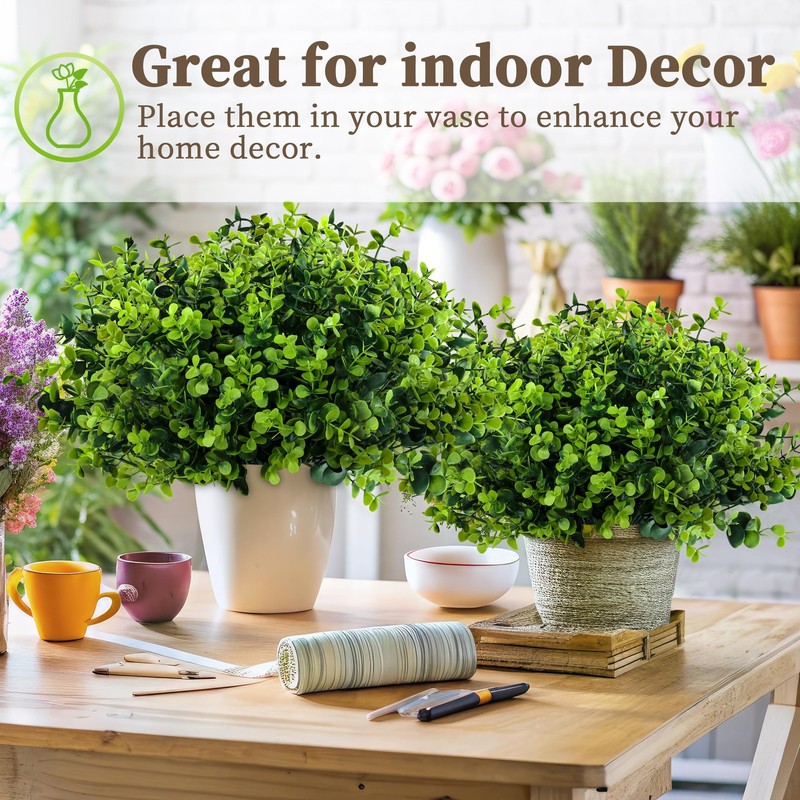 ColoPlay 20 Bundles Artificial Greenery Boxwood 20 PCS, Plants gallery