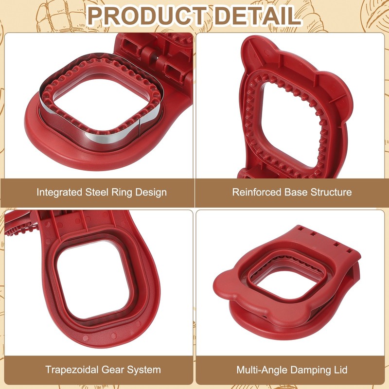 2 Pack Crustless Sandwich Cutter, Square/Heart Shape(Red/Green) gallery