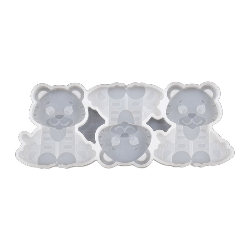 3 Cavities Tiger Shaped Silicone Lollipop Molds Chocolate Candy for Fondant