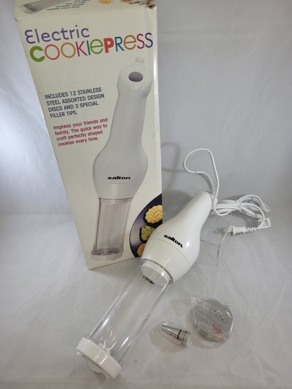 Salton Electric Cookie Press CKM25 - New Open Box - No Manual - Box Damage