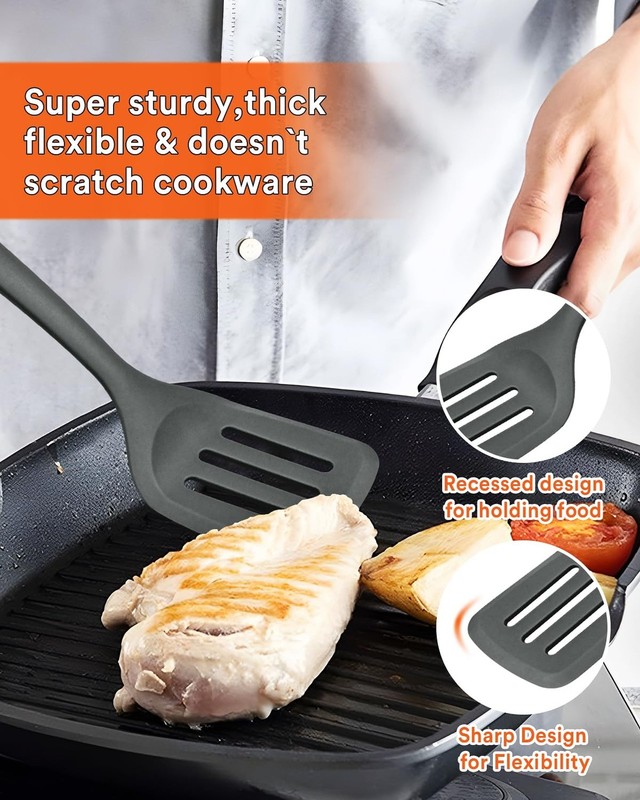 Kitchen Utensils Set, 13PCS Silicone Cooking Utensils, Heat Resistant Kitchen... gallery