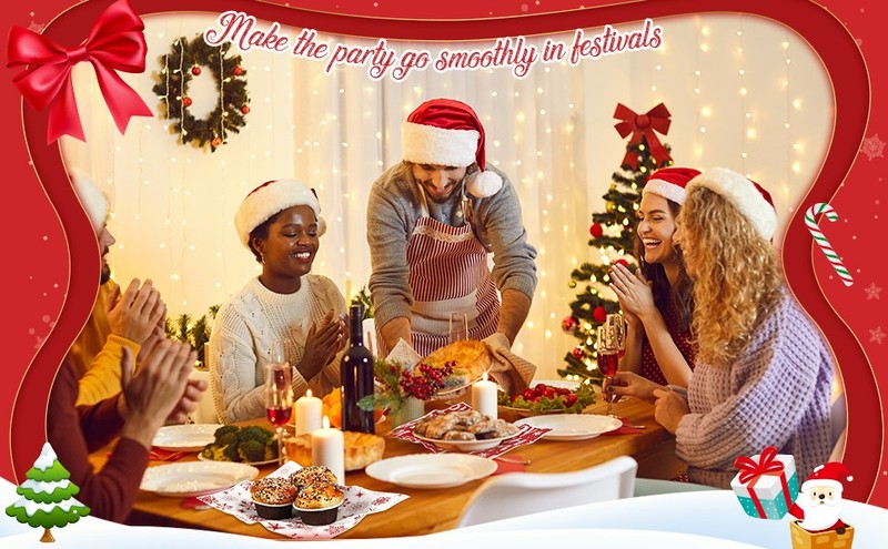 160 Pcs Christmas Wax Paper Sheets for Food Snowflake Hoho Wax gallery