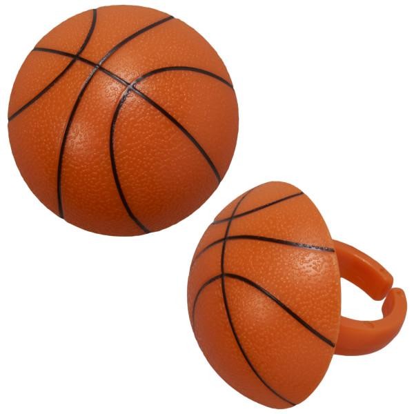 Basketball Cupcake Rings – 12 Count | Kids’ Sports Party Cupcake Toppers gallery