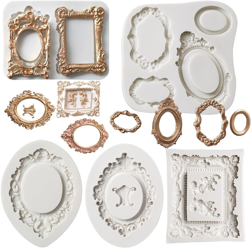 Photo Frame Silicone Fondant Molds,Picture Frames Chocolate Mold for Crafts,Suga gallery