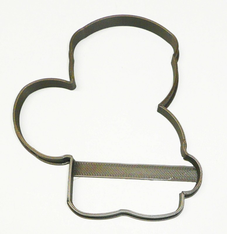 GINGERBREAD BOY WITH CANDY CANE OUTLINE CHRISTMAS COOKIE CUTTER USA PR3144