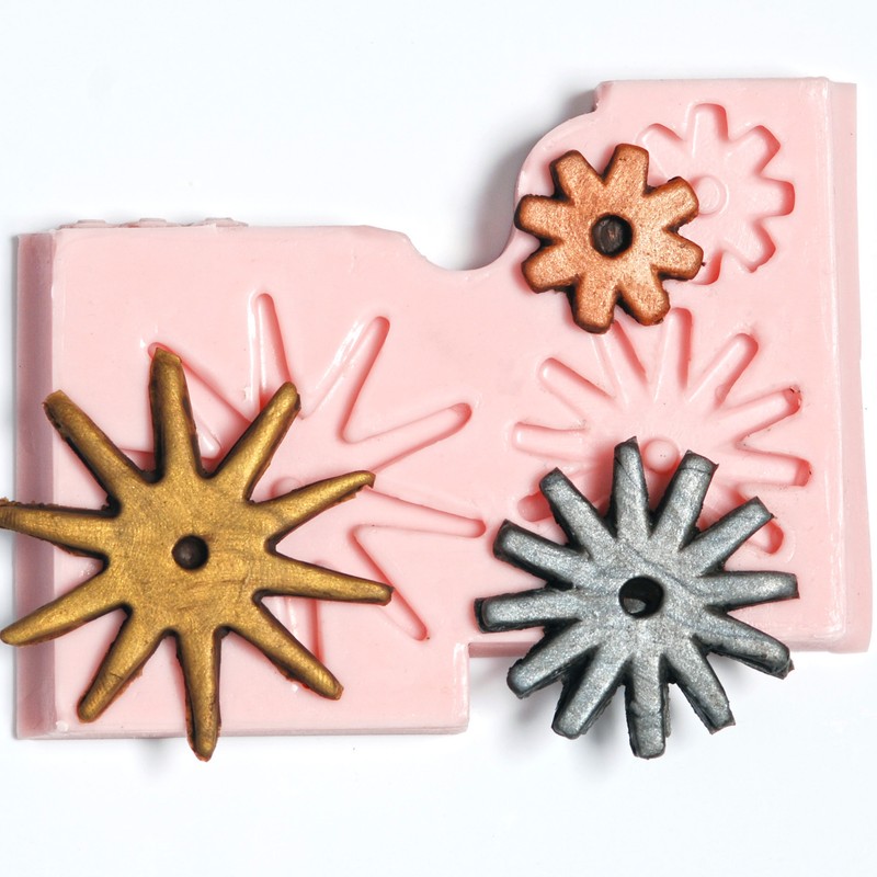 Silicone Steampunk Gear Cog Mold Set 6 Moulds Create 17 Gears Food Safe (241) gallery