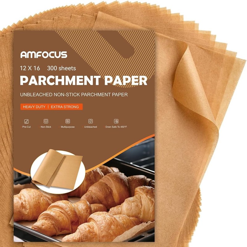 300 PCS Parchment Paper Sheets for Baking -12×16 Inches Precut Parchment