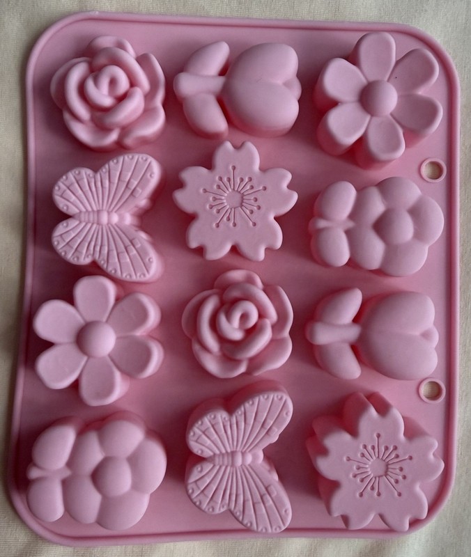 Pink Silicone Flower Butterfly Silicone Sugarcraft Mold Non-Stick Reusable gallery