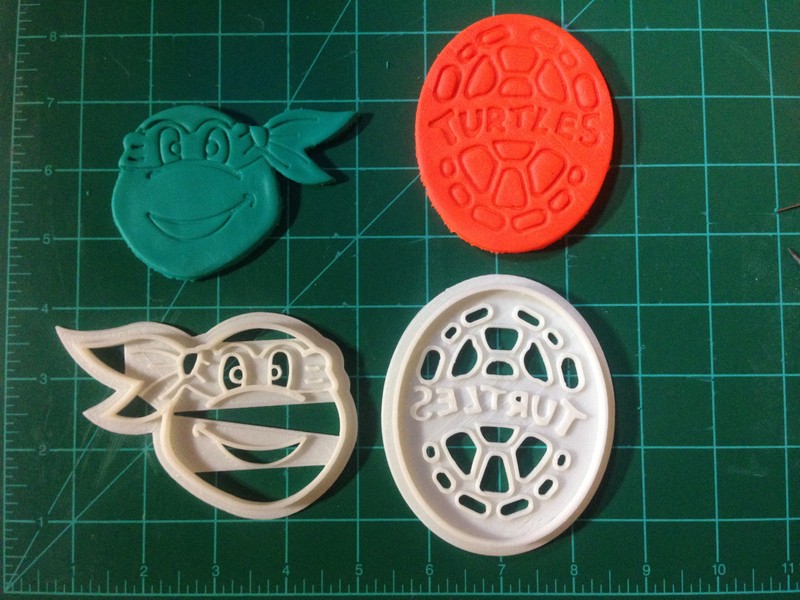 Teenage Mutant Ninja Turtle engraved cookie cutter