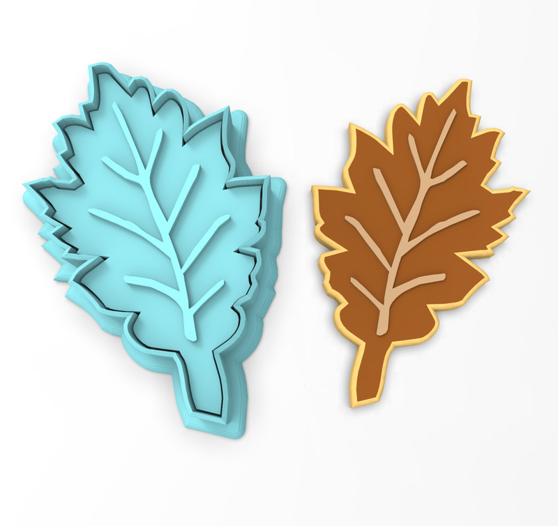 Oak Tree Leaf Cookie Cutter & Stamp #1 | Fall Autumn Craft Decor Leaves Trees