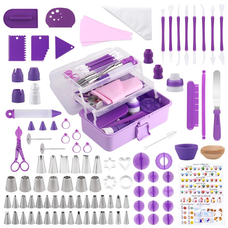 Cake Decorating Kit: Decorating Supplies Tools Kit 235 PCS Baking Accessories...