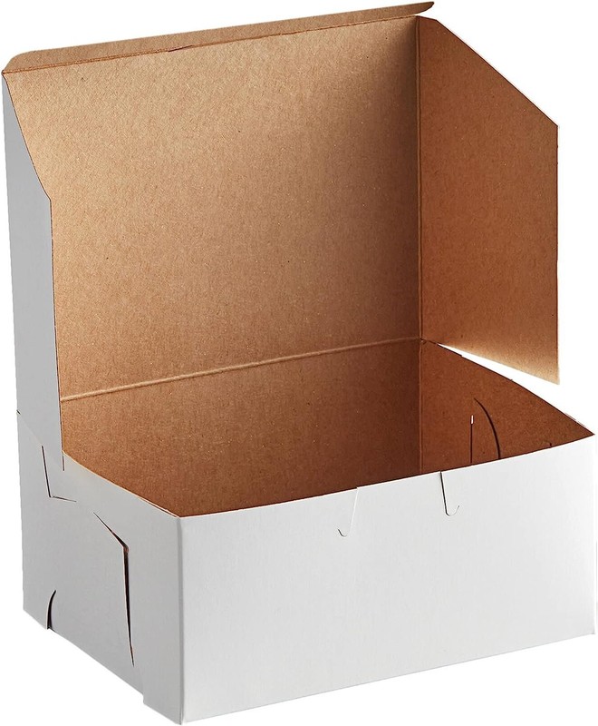 250 Pack Standard White Cake Boxes 5.5 x 4 x 3 Paperboard Bakery Boxes