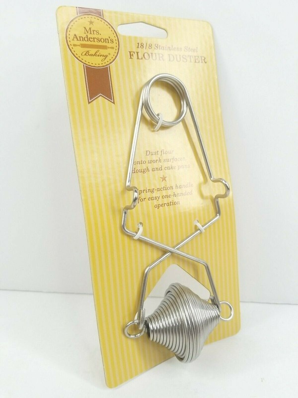 Mrs Andersons Baking Flour Duster Stainless Steel Spring Action Kitchen Bake NEW gallery