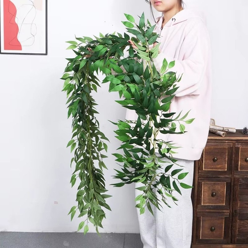 Artificial Foliage Silk Willow Greenery Garlands Garden Decoration gallery