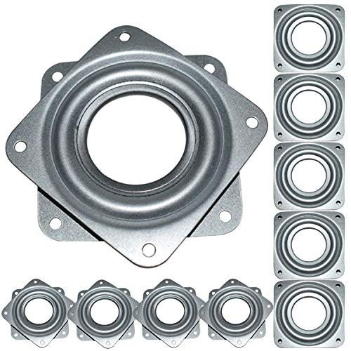 10Pack Lazy Susan Hardware, 3” Square Ball Bearing Swivel Plate, 120lbs gallery