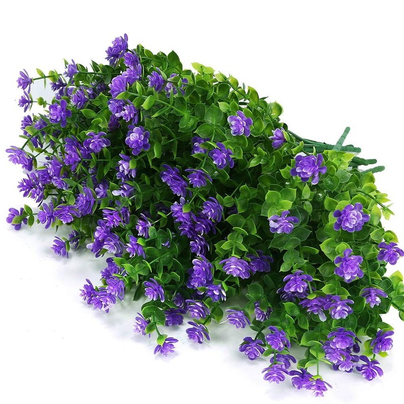 Klemoo 24 Bundles Outdoor Artificial Fake Flowers Uv Resistant No Fade Boxwood gallery