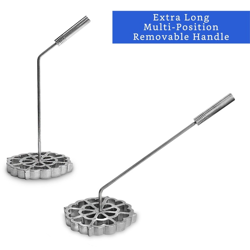 Bunuelos Mold with Handle (4.7 in Cast Aluminum) - Molde 4.7 Inches, Silver gallery