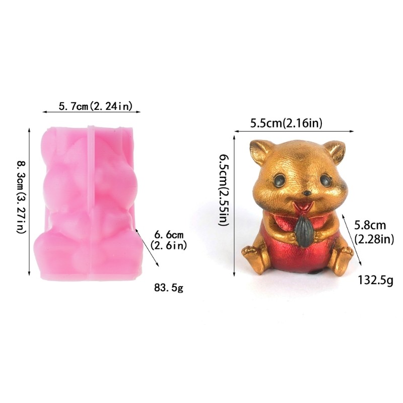 Moulds Squirrel Shape Silicone Material Hand-Making Accessories for Adult gallery