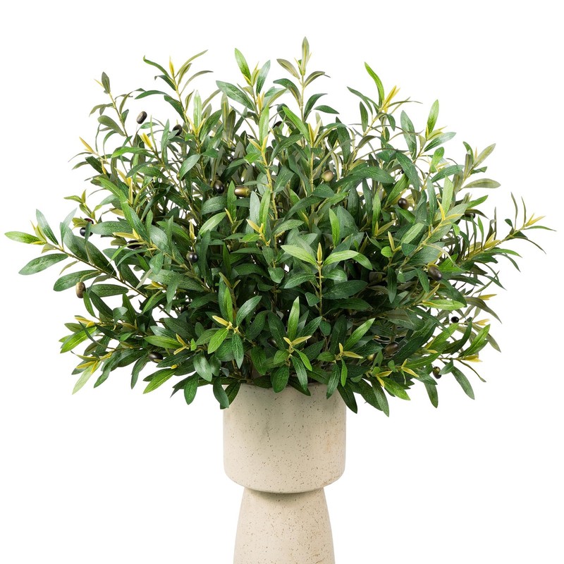 Enalgre Fake Plants Artificial Olive Branches Faux Greenery Olive Branches For