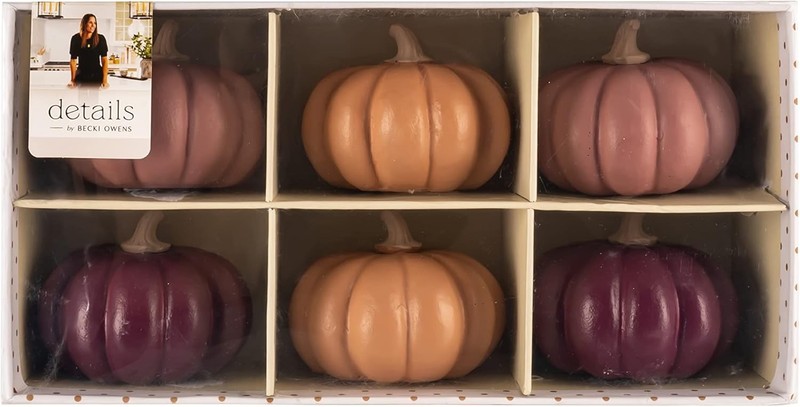 Bei Os Mini Pumpkin Decor – Set of 6 Pumpkins for Decorating –