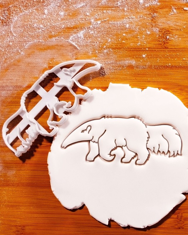 Set of 2 Anteater Cookie Cutters - Rainforest South American wildlife animal zoo gallery