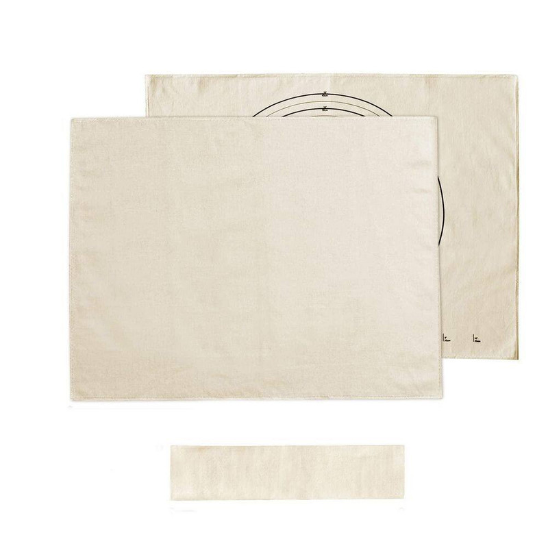Cotton White Pastry Cloth and Rolling Pin Cover Set with Non-Stick Feature 6-Pie gallery