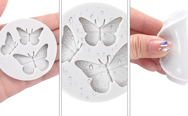 3PCS Mini Butterfly Silicone Molds, Cute Fondant Cake Baking Chocolate Candy gallery