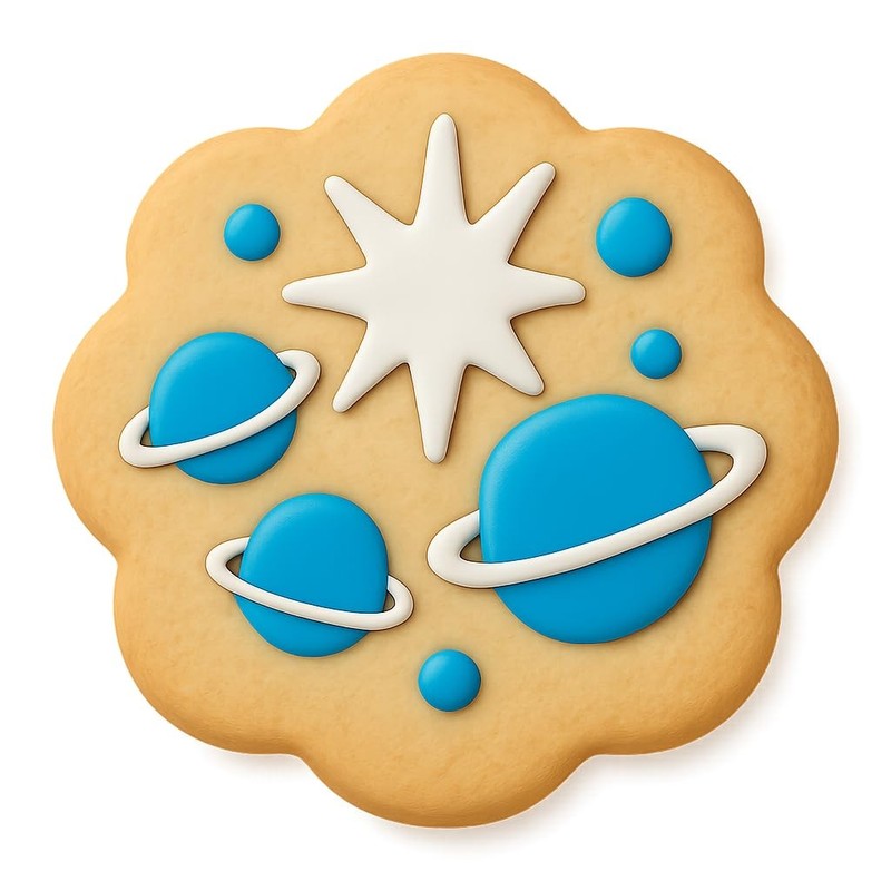 Supernova Planets Cookie Cutter & Stamp, Fondant & Clay - 4x4 gallery