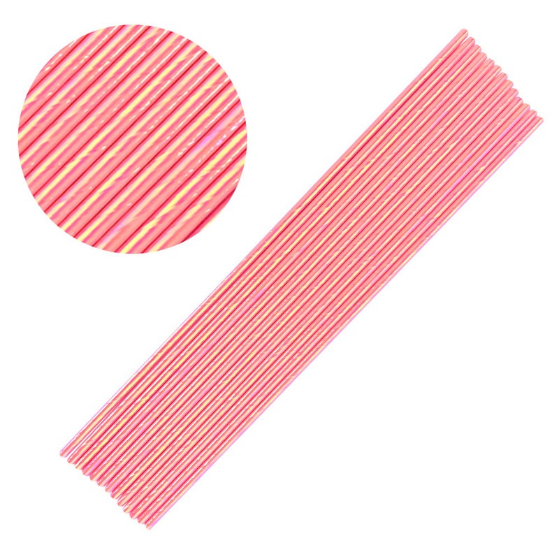 Cake Pop Party Straws - Pink Iridescent | Bakell® gallery