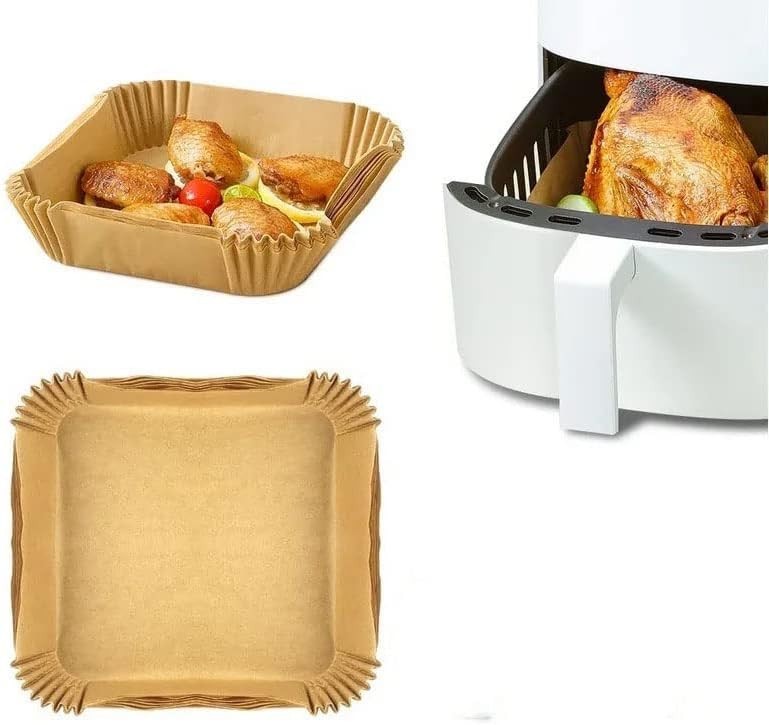 Air Fryer Liners Disposable, 100Pcs 8 Inch Airfryer Paper Liners, gallery
