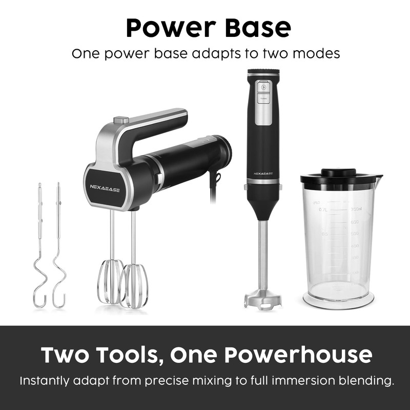 2-In-1 Hand Mixer Immersion Blender Handheld, Portable Hand Blender Mixer wit... gallery