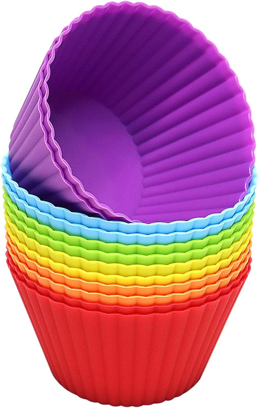 Extra Large Silicone Cupcake Muffin Cups 12 Pack, 3.54 Inch Muffin Liners