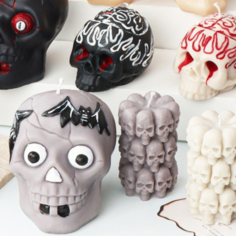 Skull Head Shape Silicone Craft Mold Silicone Material for DIY Hand-Making Lover gallery