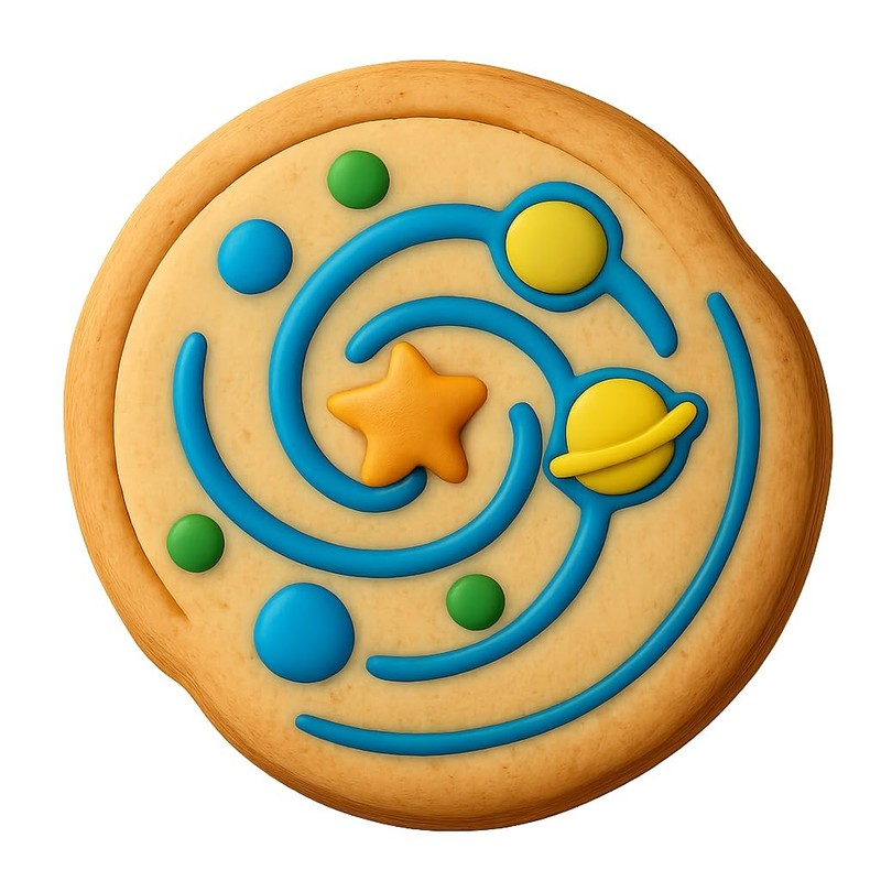 Spiral Galaxy Solar System Cookie Cutter & Stamp, Fondant & Clay - 4x4 gallery