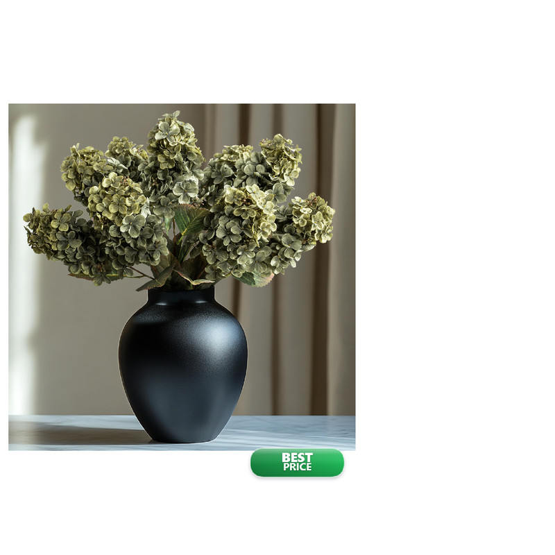 Ttranewsoo Green Hydrangea Artificial Flowersfake Fall Flowers Silk Hydrangea