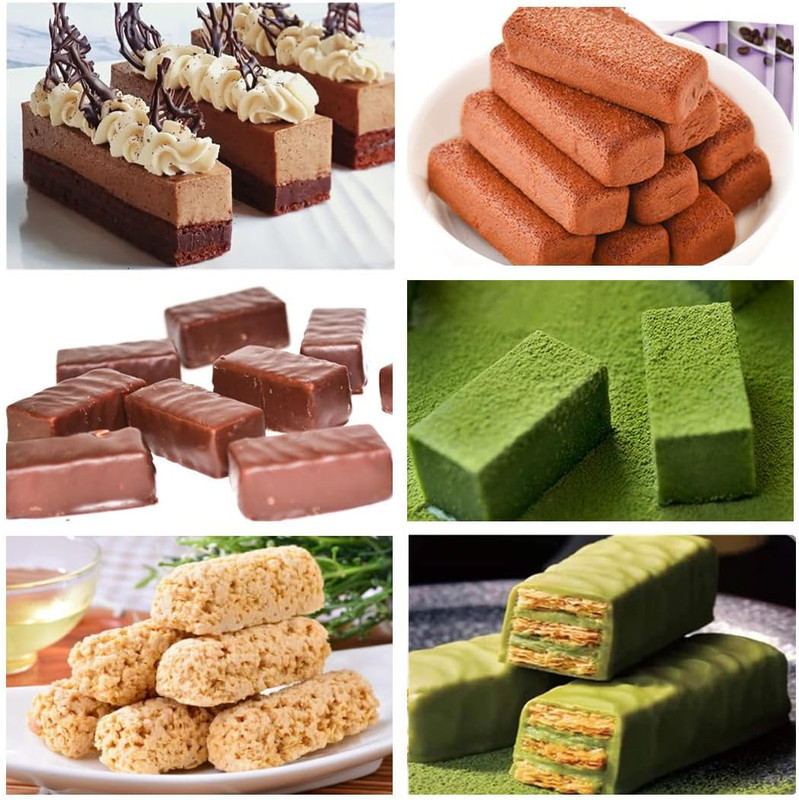 JOERSH 2Pcs Granola Bar Mold Rectangle Silicone Candy Bar Mold Deep for Baking C gallery
