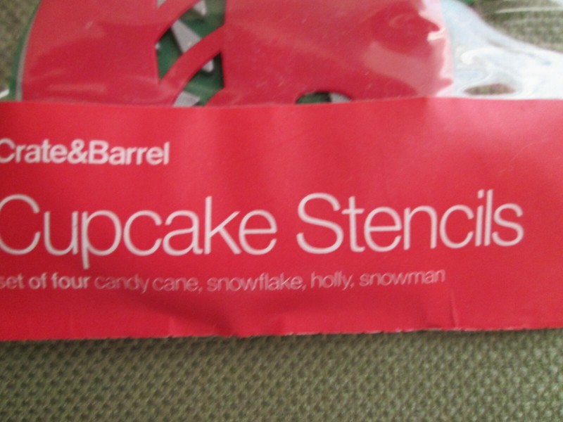 Crate & Barrel Holiday Cookie Cupcake Decorating Stencils 4 Count NEW in PKG gallery