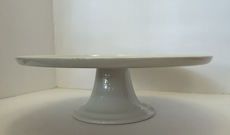 Rare Size 14” PILLIVUYT France White Porcelain Wedding Gift Cake Stand Pedestal gallery
